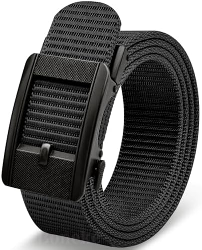 Boneke Men's Ratchet Nylon Tactical Belt - Automatic Slide Buckle